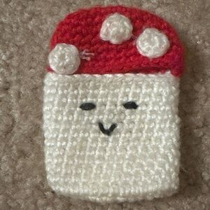 mushroom knit airpod case